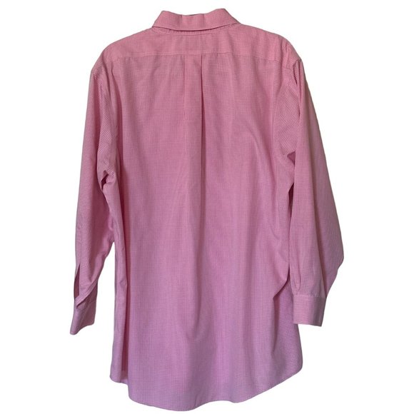 Brooks Brothers Regent Polo Button-Down Shirt Pink Cotton Men Size 17 1/2 (READ) - Picture 2 of 16